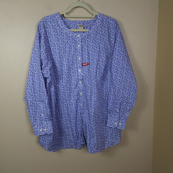 Duluth Wrinklefighter Tunic in Purple Floral Size 1X - Picture 1 of 9